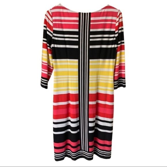 London Times Petite Colorful MIDI Dress - Picture 6 of 6